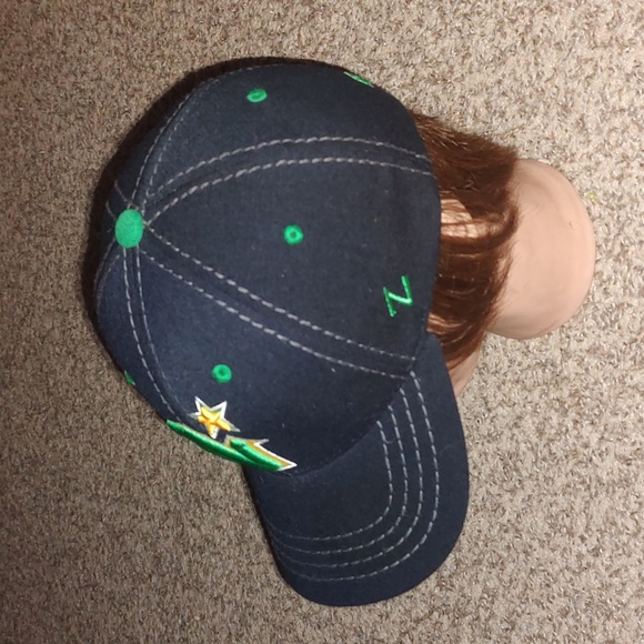 Zephyr NHL Minnesota North Stars Embroidered Fitted Blk Green Hat Cap Small - Picture 4 of 11